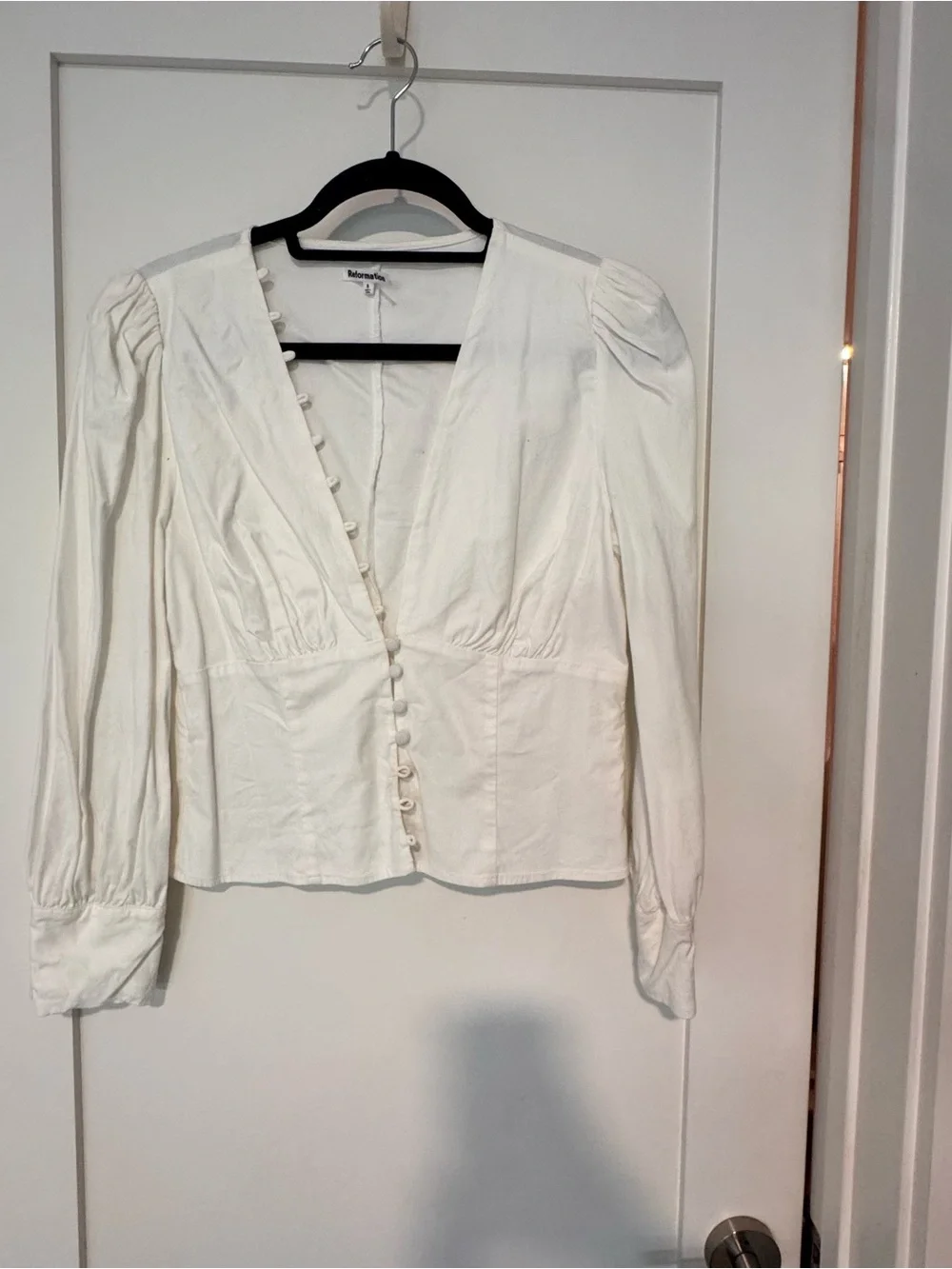 Reformation Art Stretch Organic Cotton Blouse